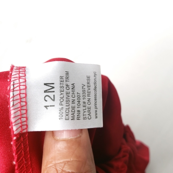 Couture Princess 2 Pc Red and Black Dress Size 12M - Picture 13 of 14